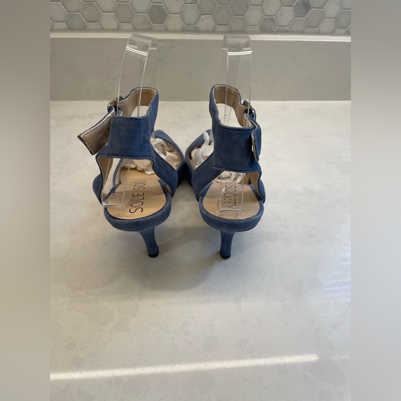 Blue Sole‎ Society Suede Leather Ankle Strap 2.5 in. Pumps  Women Size 6.5. - Picture 7 of 11